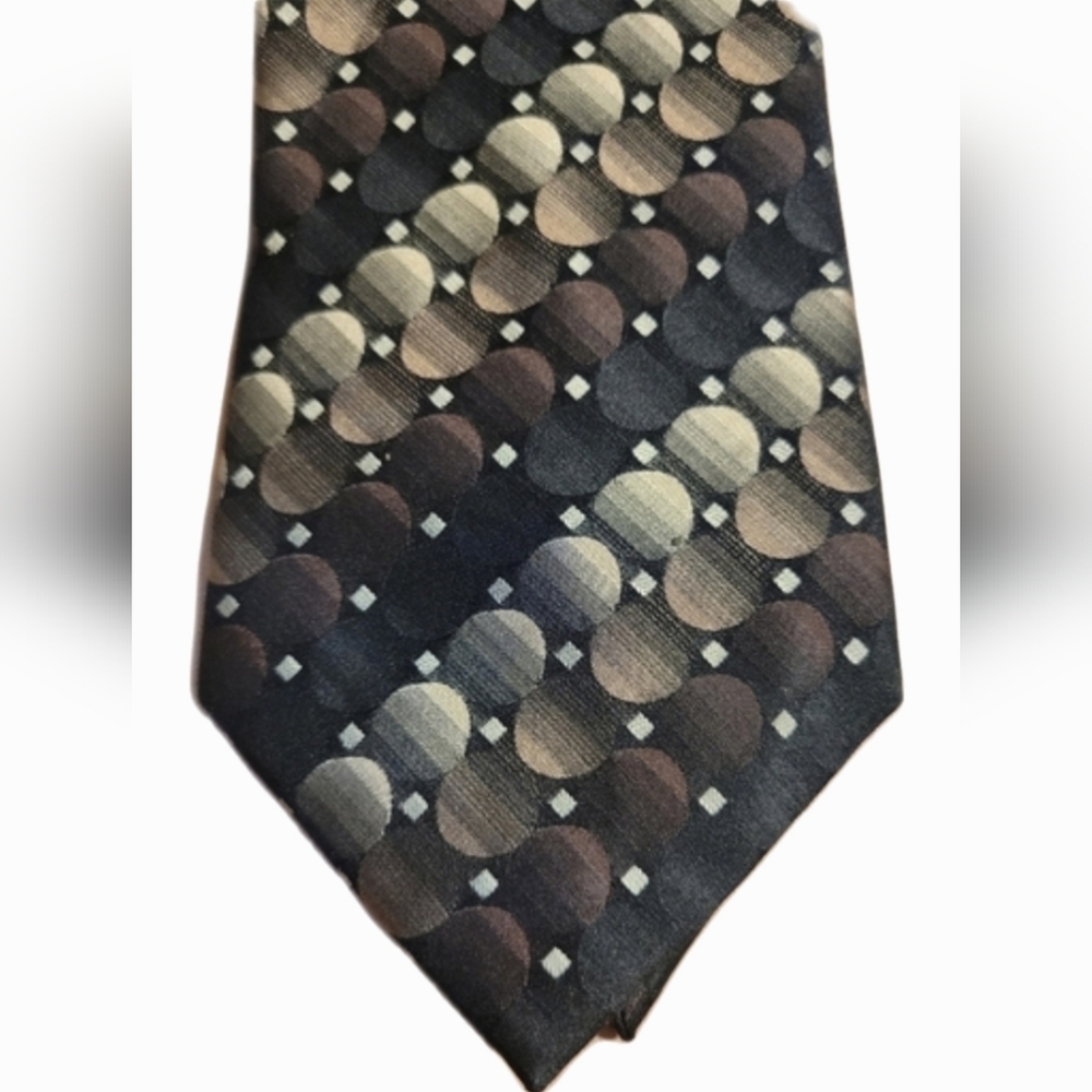 Van Heusen Black and Brown Patterned Tie